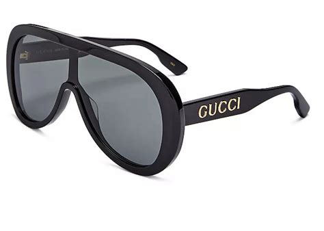 Gucci Mask Sunglasses Black/Gold (GG1370S 001) 